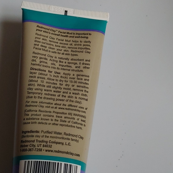 Redmond clay facial mud mask skincare expires 2030 - Picture 2 of 2
